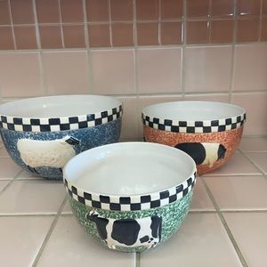 Barnyard animals dishes by warren Kimble